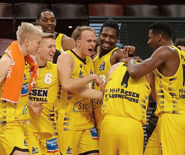 Erfolgreiche Saison: Die MHP-Riesen Ludwigsburg haben im Sportjahr 2021 mehrfach Grund zur Freude. Foto: Baumann