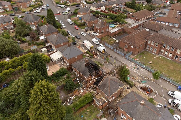 Haus in Birmingham zerstört