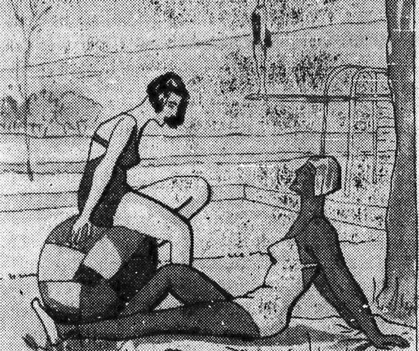 So sah unser Karikaturist die Situation am Neckarbad im Juli 1928. Archiv: LKZ