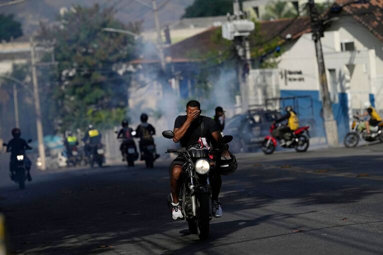 Unruhen in einer Favela in Brasilien