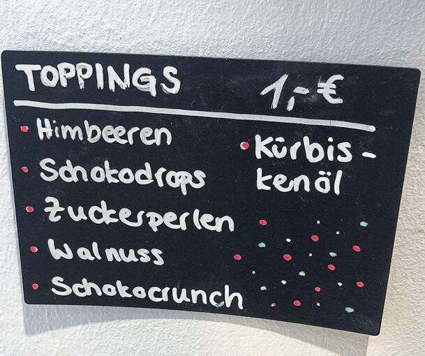 Toppings gibt‘s auch.