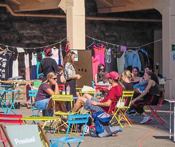 Gemütlich, urban, für Ludwigsburg ungewöhnlich – Blick über den Hi.Francky. Foto: Holm Wolschendorf