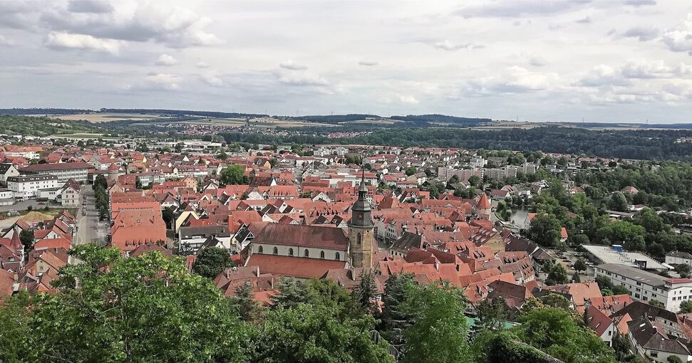 Blick vom Kaltenstein aus auf die Vaihinger Innenstadt. Foto: A. Arning