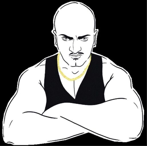 Der Rapper Xatar. Illustration: Jelena Zwetajewa