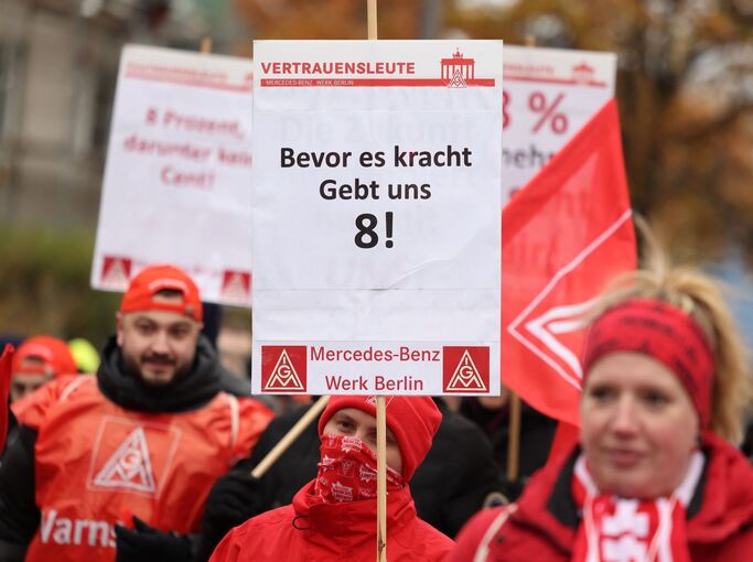 Warnstreik der IG Metall in Berlin