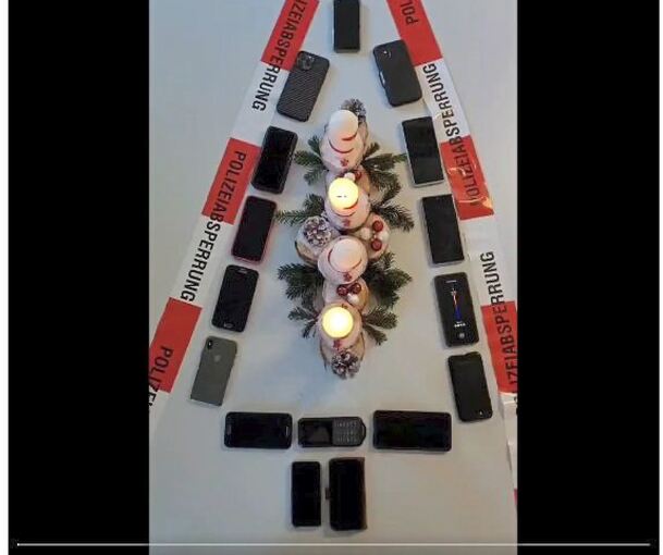 Der „Warn-Baum“ der Polizei Stuttgart, die damit zeigen wollte, wie „Cell Broadcast“ funktioniert. Screenshot: LKZ