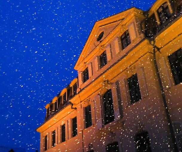 Winterromantik vor dem Bönnigheimer Schloss. Foto: Ramona Theiss