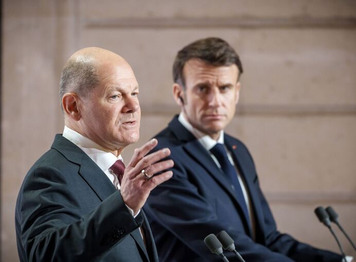 Olaf Scholz und Emmanuel Macron