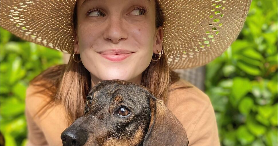 Talisa Maute und ihr Dackel Hubertus. Foto: privat