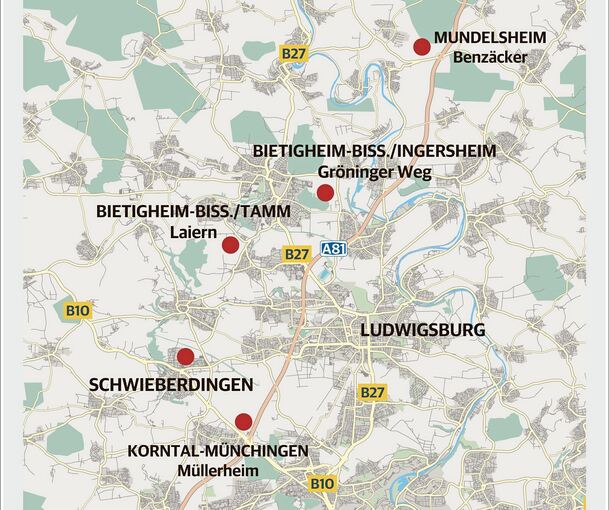 Fünf große Gewerbegebiete sieht der Verband Region Stuttgart im Kreis, nahe an der A 81, vor. Doch die Umsetzung verläuft schleppend.