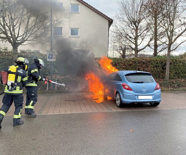 Bei Bränden mit E-Fahrzeugen entstehen sehr hohe Temperaturen.Foto: privat