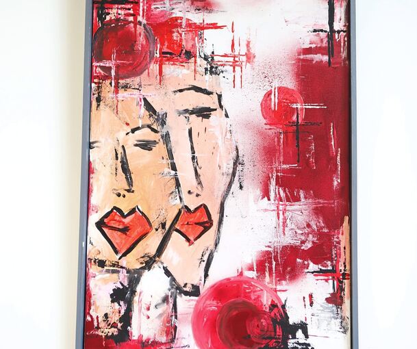 Arbeiten von Ulrich Zeh und Annina Fründ in der Schau im Kreishaus. Foto: Ramona Theiss