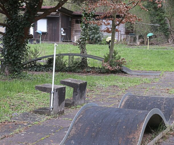 In Besigheim verwuchert die Anlage. Gespielt wird auch hier nicht mehr. Foto: Alfred Drossel