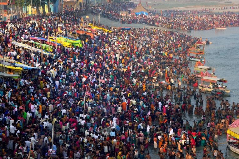 Menschenmenge in Ayodhya