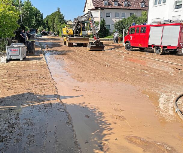 Von Feldern angespült: Bei heftigen Regenfällen geht es selten „sauber“ zu (hier ein Bild vom Mai 2022 in Oberstenfeld). Archivfoto: privat