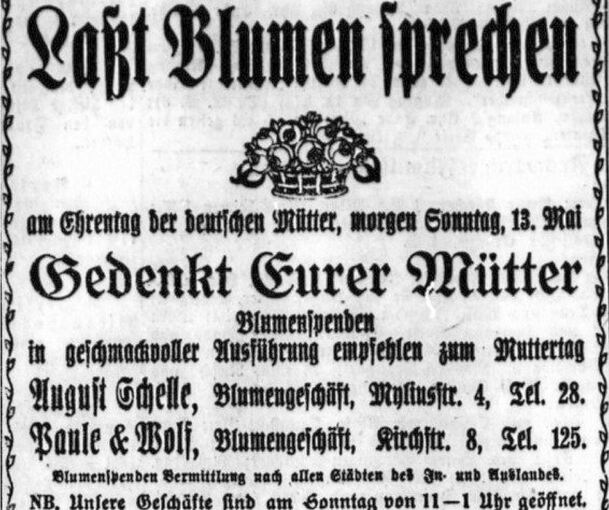 Eine Anzeige aus dem Jahr 1923. Archiv: LKZ
