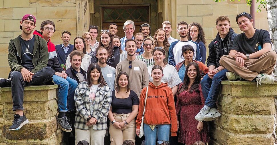 Trinationales Treffen bei der dfi-Villa in der Asperger Straße. Foto: Holm Wolschendorf