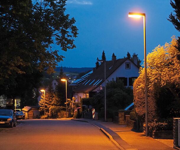 Die Harzbergstraße in Großbottwar wurde zuletzt von einer langwierigen Störung der Beleuchtung heimgesucht. Foto: Holm Wolschendorf