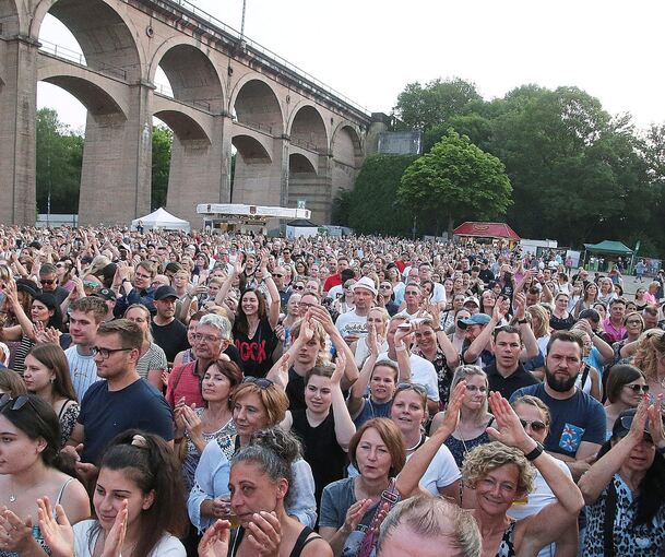 Tausende Fans bejubeln unterm Viadukt in Bietigheim-Bissingen die Performance der Pop- und Soulsängerin. Foto: Alfred Drossel