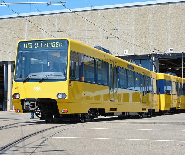 Zumindest als Montage gibt es bereits die neue Endhaltestelle und den Betriebshof.