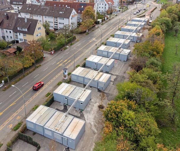 Die Wohncontainer in der Schlieffenstraße sollen mittelfristig abgebaut werden.