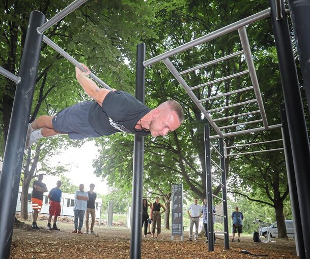 Eine Calisthenics-Anlage gibt es in der Umgebung bereits, hier in Schwieberdingen.
