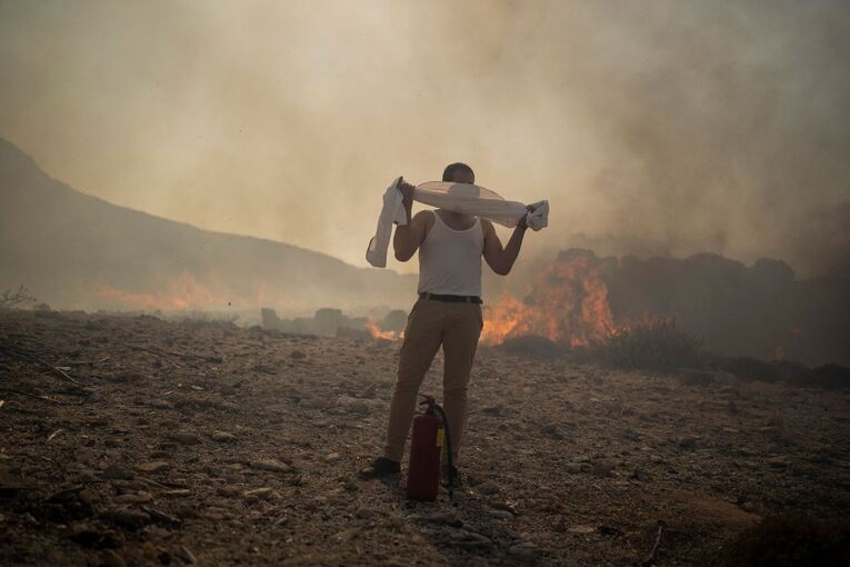 Waldbrände auf Rhodos - Löscharbeiten