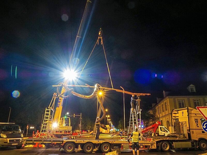 Die Arbeiten fanden in der Nacht statt, um möglichst wenig Verkehr zu stören.