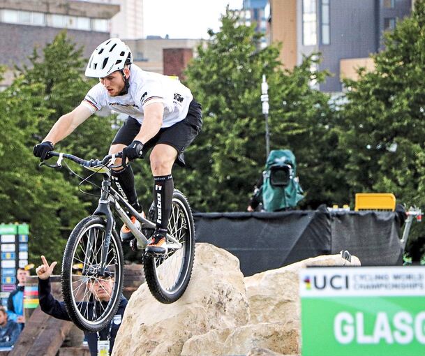Oliver Widmann fuhr bei der WM in Glasgow auf Platz zwei. Foto: Christoph Kont/p