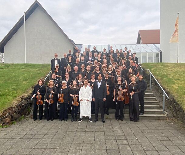 Gute Stimmung: Das Strohgäu-Sinfonieorchester auf Island. Foto: privat