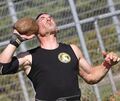 Auch Steinstoßen gehört zu den fünf Disziplinen bei den Highland-Games.