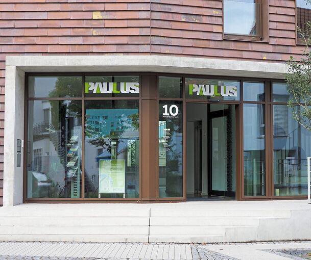 Der neue Standort der Paulus Wohnbau GmbH in Pleidelsheim. Foto: Holm Wolschendorf