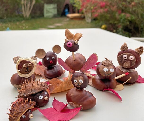 Herbstglück: So macht Basteln mit Kastanien Spaß
