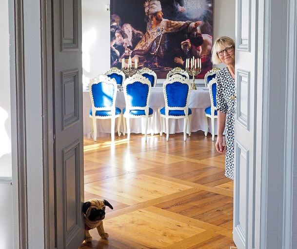 Anne Raquet heißt im Kinderreich willkommen. Foto: Holm Wolschendorf
