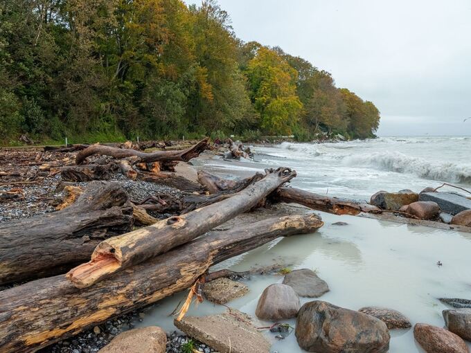 Sturmflut an der Ostseeküste - Sassnitz