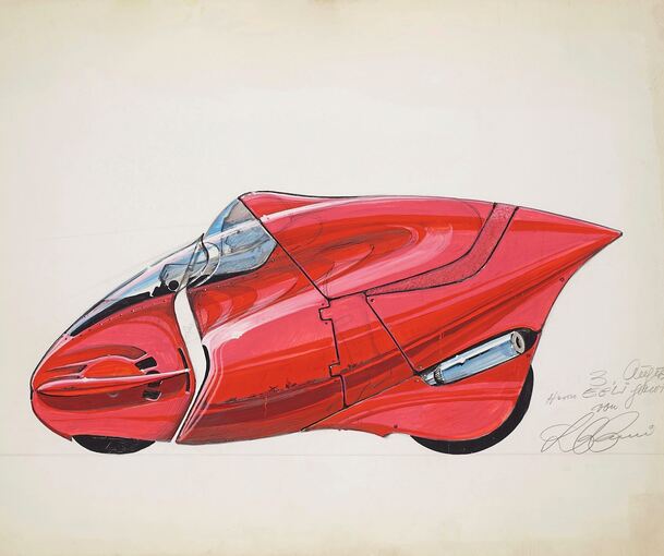 Das Motorrad von Luigi Colani und Fritz Egli. Foto: Colani Design Germany GmbH/p