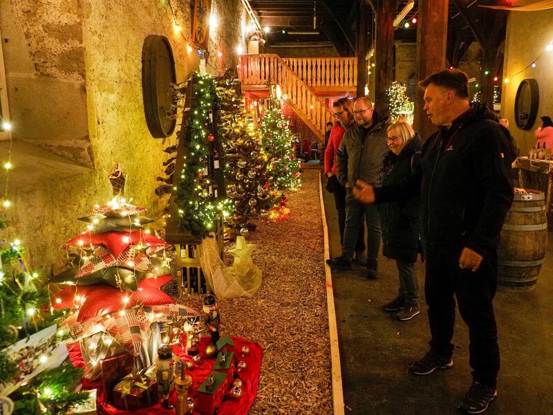 Parallel zum Weihnachtsmarkt fand in Markgröningen auch die Christbaumausstellung statt. Foto: Holm Wolschendorf