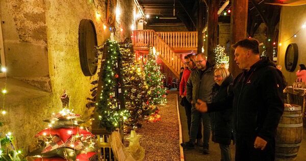 Parallel zum Weihnachtsmarkt fand in Markgröningen auch die Christbaumausstellung statt. Foto: Holm Wolschendorf