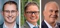 Drei, die Bürgermeister werden wollen: Achim Schober, Florian Bargmann und Michael Schopf (von links). Fotos: Alfred Drossel/privat