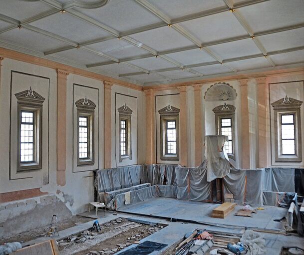 Blick auf die Baustelle, wie sie sich im Sommer 2023 präsentierte.