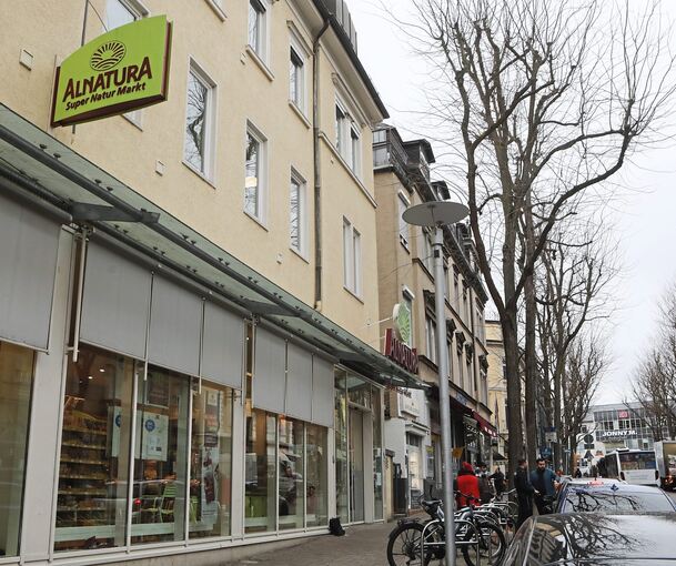 Alnatura in der Myliusstraße ist noch bis zum 17. April geöffnet. Am 18. April öffnet der Biomarkt am neuen Standort – nur einen Katzensprung entfernt. Foto: Ramona Theiss