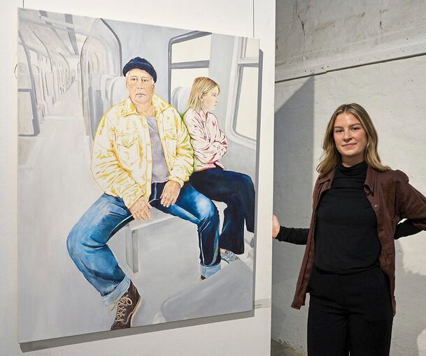 Unter den 44 starken künstlerischen Arbeiten: Luise Maurers „Aufgedrängt“. Foto: Andreas Becker