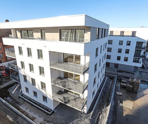Neubauten der Wohnungsbau Ludwigsburg in der Jägerhofkaserne.