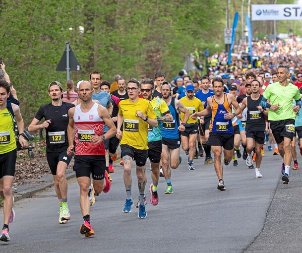 Der Start für den Solitudelauf ist auf der Gerlinger Schillerhöhe.