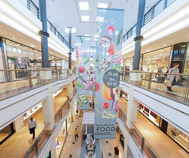 Blick ins Breuningerland in Ludwigsburg: Auf 42 000 Quadratmetern sind in der Shoppingmall rund 120 Shops untergebracht.