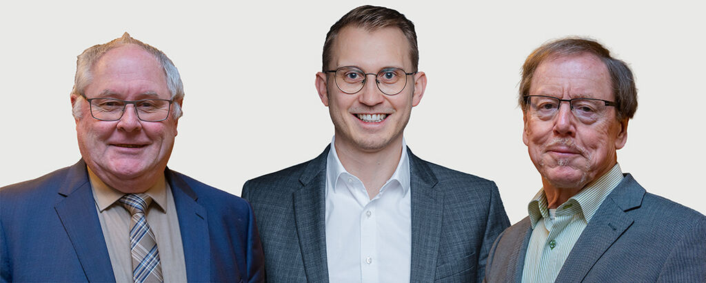 Gleich drei Fraktionsvorsitzende treten in Besigheim nicht mehr an: (von links) Walter Zeyhle (FW), Achim Schober (CDU) Helmut Fischer (BMU). Fotos: Bürkle/privat