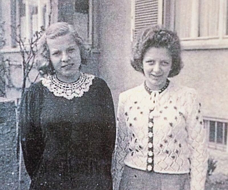 Adelheid und Valerie 1950 beim Gegenbesuch in Ludwigsburg.