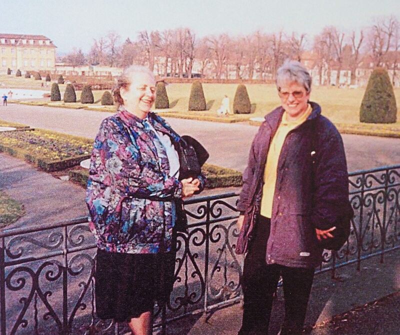 Die Freundinnen 1992 in Ludwigsburg (links Valerie, rechts Adelheid).