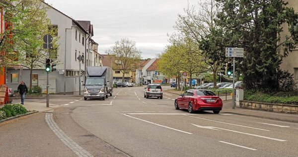 Eine von Marbachs wichtigsten Verkehrsachsen könnte bald durch einen kleinen Kreisverkehr ergänzt werden.