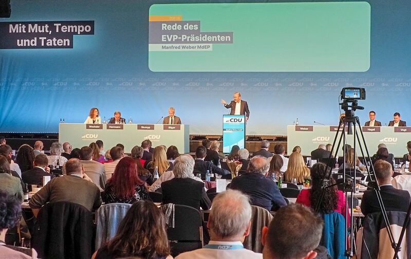 Prominente CDU-Politiker tummelten sich am Samstag in Ludwigsburg, darunter auch Manfred Weber (Fraktionsvorsitzender der Europäischen Volkspartei).